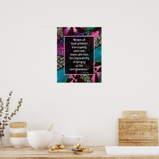 RBG Wisdom Ruth Bader Ginsburg Feminist Quotes Poster