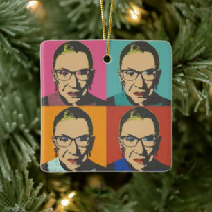 RBG Women's, Notorious RBG, Ruth Bader Ginsburg Ceramic Ornament