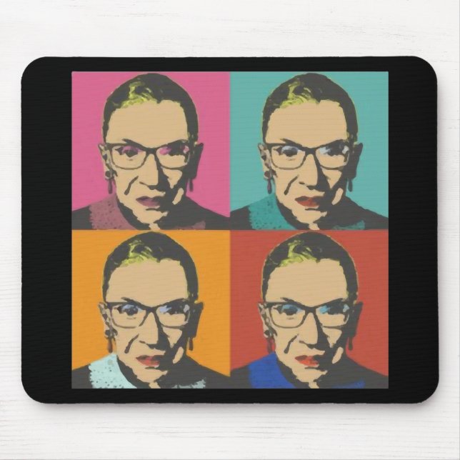 RBG Women's, Notorious RBG, Ruth Bader Ginsburg Mouse Mat (Front)