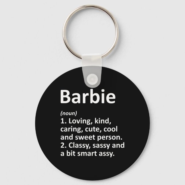 Rbie Definition Personalised Name Funny Birthday G Key Ring (Front)