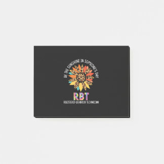 rbt sunflower be the sunshine registered behaviour post-it notes