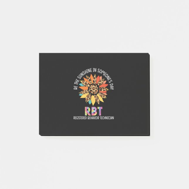 rbt sunflower be the sunshine registered behaviour post-it notes (Front)