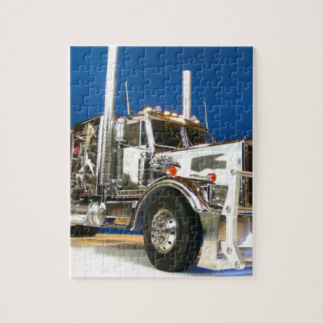 RC ADVENTURES - Chrome Haulier Semi Truck Jigsaw Puzzle (Vertical)