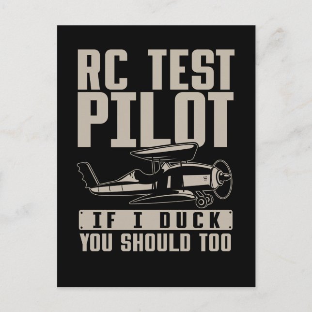 RC Aircraft Humor Pilot Model Plane Postcard (Front)