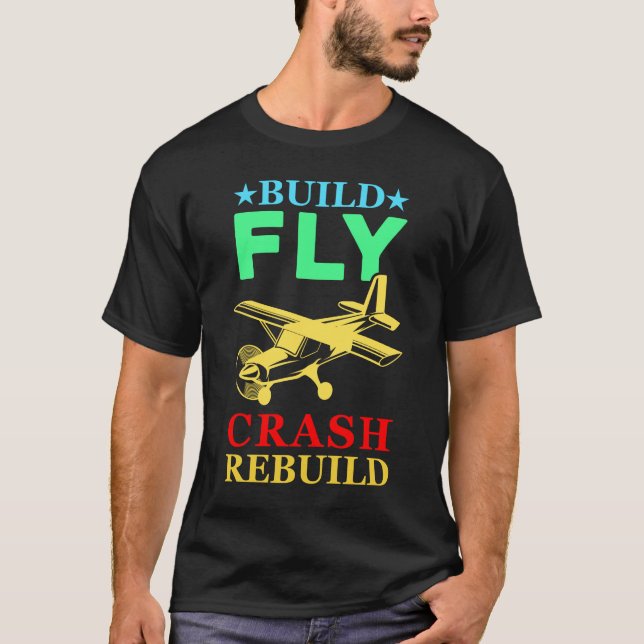 RC Aircraft Pilot Hobby Funny Model Plane T-Shirt (Front)