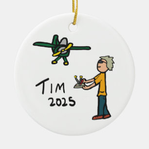 RC Airplane - Tim Ceramic Tree Decoration
