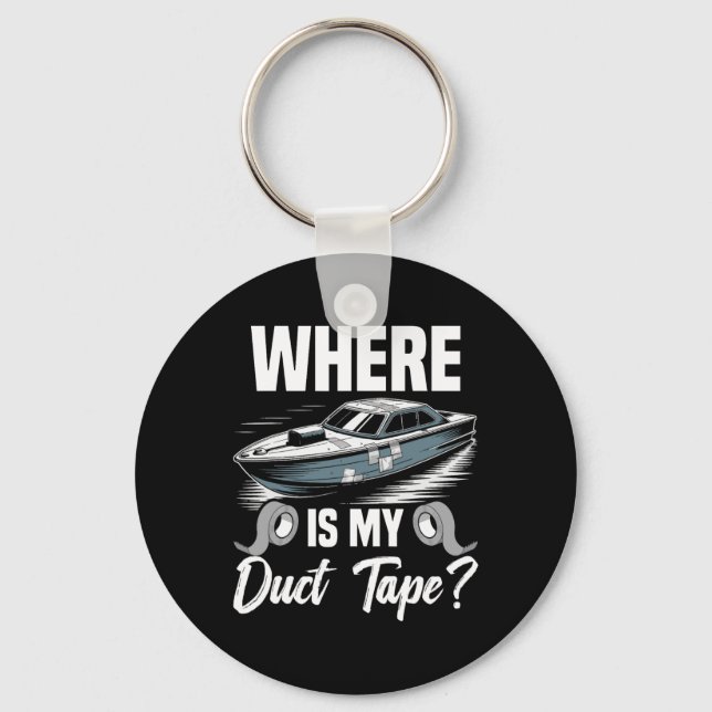 Rc Boats Remote Control Boat Cruise Duct Tape Rc C Key Ring (Front)