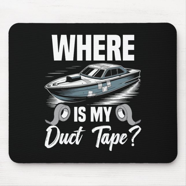 Rc Boats Remote Control Boat Cruise Duct Tape Rc C Mouse Mat (Front)