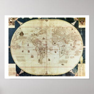 Rc C 2487 Map of the World, designed by Sebastien Poster