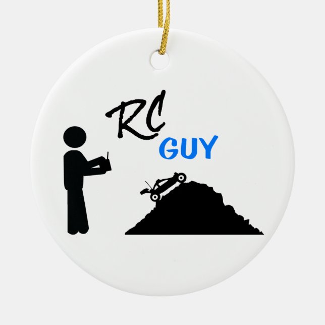 RC Guy Ceramic Tree Decoration (Front)