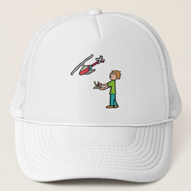 RC Helicopter Flying Trucker Hat (Front)