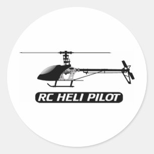 RC Helicopter Pilot Classic Round Sticker