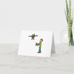 RC Model Aeroplane Flying Card