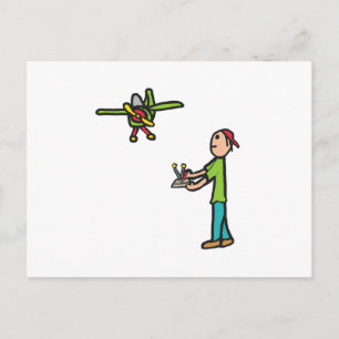 RC Model Aeroplane Flying Postcard