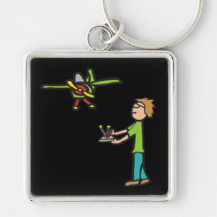 RC Model Airplane Flying Key Ring