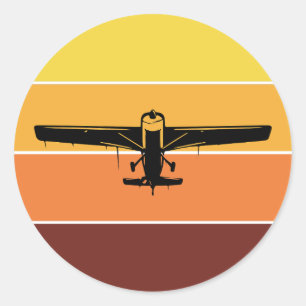 RC Model Making Planes Aeroplane Aircraft Pilot   Classic Round Sticker