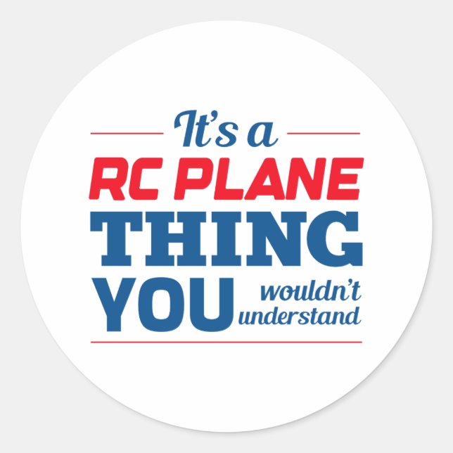 RC Model Making Planes Aeroplane Aircraft Pilot   Classic Round Sticker (Front)