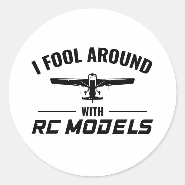 RC Model Making Planes Aeroplane Aircraft Pilot   Classic Round Sticker (Front)