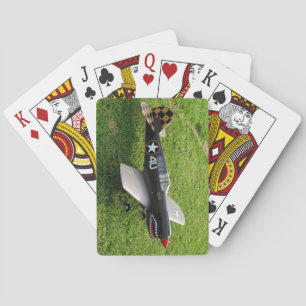 RC P-40 Airplane getting ready to Take Off Playing Cards