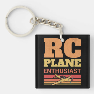 RC Plane Enthusiast Remote Control Aeroplanes Love Key Ring