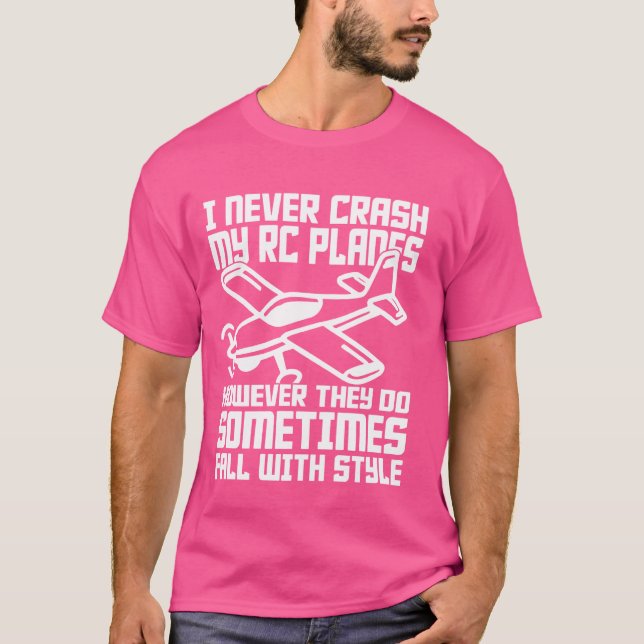 RC Plane Pilot Aviation Remote Control Model Airpl T-Shirt (Front)