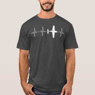 RC Plane Pilot Heartbeat Radio Controlled Pilot T-Shirt