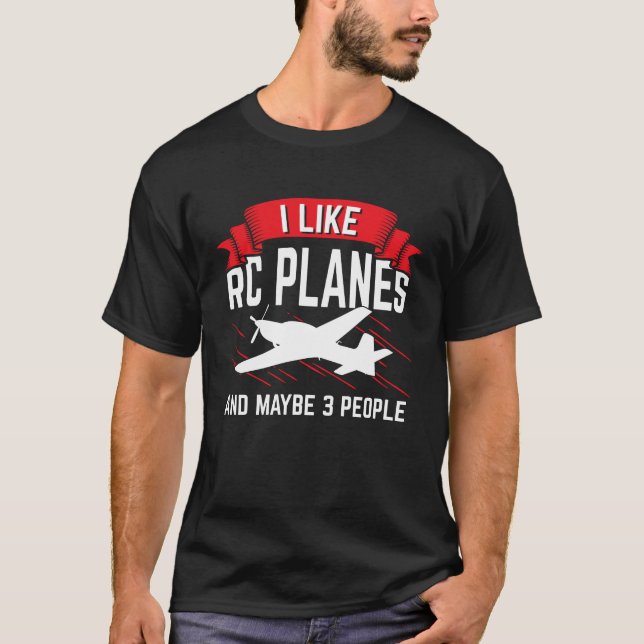 RC Plane Remote Radio Control Controlled Gift T-Shirt (Front)