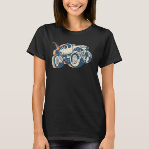 Rc Truck RC Racing Remote Control Retro Line Art T-Shirt