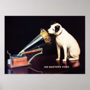 RCA Victor His Masters Voice by Francis Barraud Ad Poster