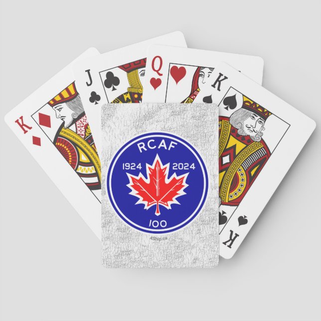 RCAF 100 Vintage Red Roundel Playing Cards (Back)