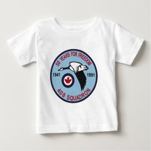RCAF Patch 408 Squadron Escadron 50 Years Royal Ca Baby T-Shirt