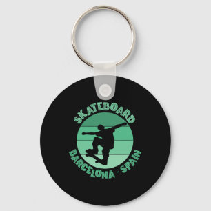 Rcelona Skateboarder Urn Skateboarding Key Ring