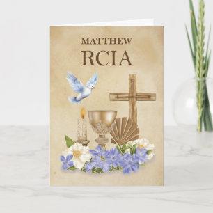 RCIA Catholic Faith Congratulations with Sacrament Card
