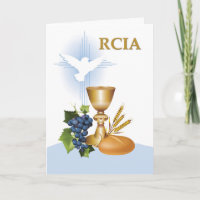RCIA Congratulations Catholic Sacrament Symbols