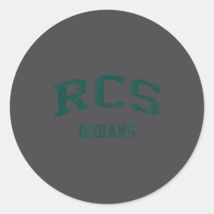 Rcs High School Hs Ravena Ny Vintage Srts  Classic Round Sticker