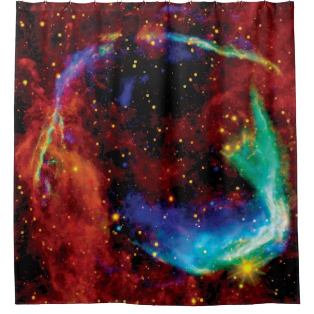 RCW 86 Supernova Remnant - NASA Hubble Space Photo Shower Curtain (Front)