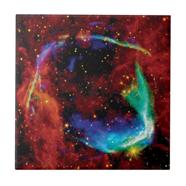 RCW 86 Supernova Remnant - NASA Hubble Space Photo Tile (Front)