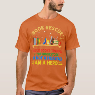 RD Book Rescue Literary Bookworm Book Lovers Men W T-Shirt