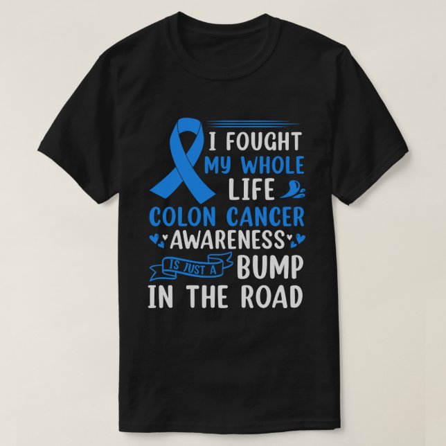 RD Colon Cancer Awareness Colourectal Blue Ribbon  T-Shirt (Design Front)