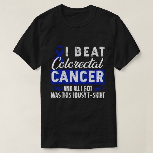 RD Colourectal Cancer Survivor Gifts I Beat Colon  T-Shirt (Design Front)