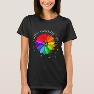 Rd Floral Autism Awareness Daisy Flower For Mum Wo T-Shirt