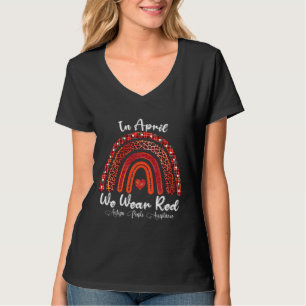 Rd In April We Wear Red Autism Awareness Autism Ac T-Shirt