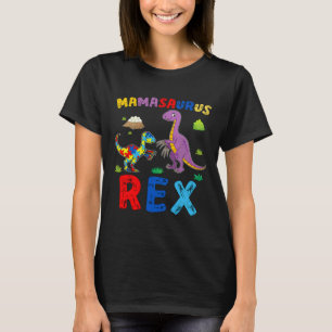 Rd Mamasaurus Autism Awareness Mother’s Day Mummy T-Shirt