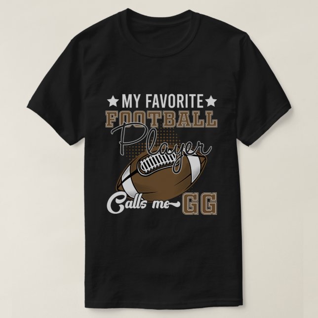 RD My Favourite Football Player Calls Me Gg T-Shirt (Design Front)