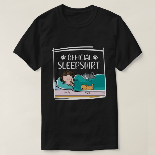 RD Official Sleepshirt - Personalised Cat Lover T-Shirt (Design Front)