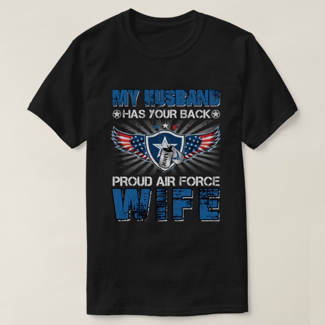 RD Personalised Air Force Shirt, My Husband  T-Shirt (Design Front)