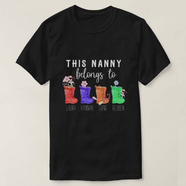 RD Personalised Nanny Belongs To, Grandma Gifts T-Shirt (Design Front)