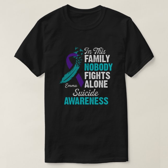 Rd Personalised Suicide Awareness Shirt (Design Front)