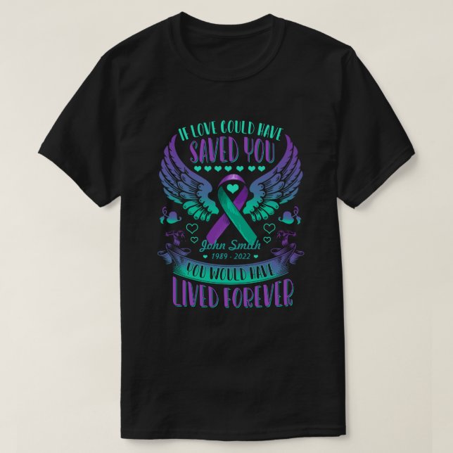 RD Personalised Suicide Prevention Awareness Shirt (Design Front)