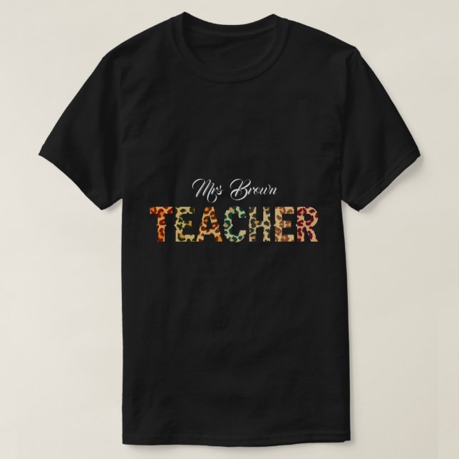 RD Personalised Teacher Shirt, Elementary Teacher  T-Shirt (Design Front)